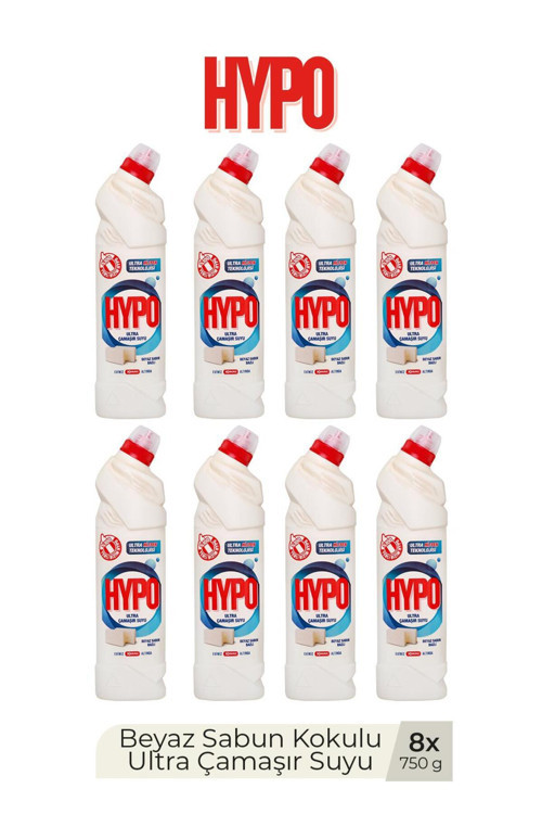 ULTRA ÇAMAŞIR SUYU BEYAZ SABUN 750 ML x 8