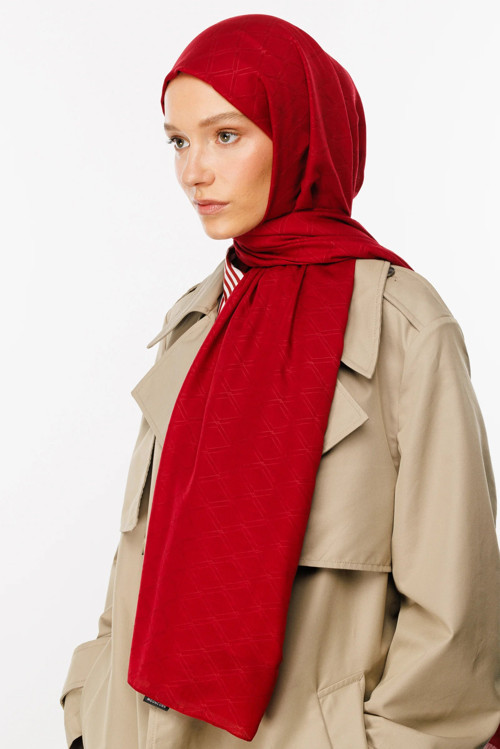 Bambu Jakar Şal Bordo