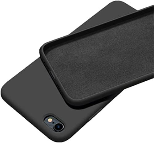 & AKSESUAR iPhone 7/8 / Se 2020 / Se 2022 ile Uyumlu İçi Kadife Dışı Mat Yapıya Sahip Koruma Sağlayan Lansman Silikon Kılıf (Siyah)
