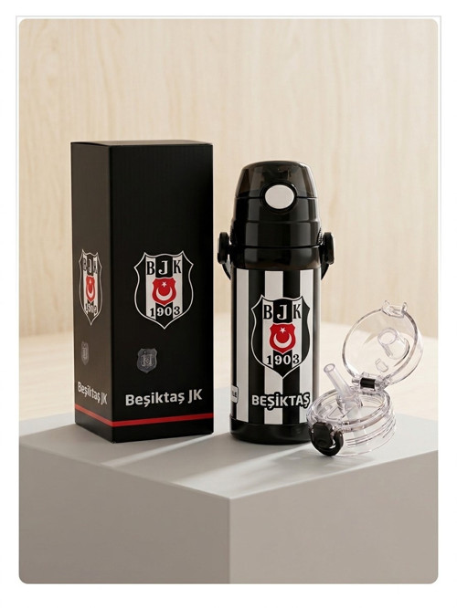 Çelik Matara Siyah Beyaz 350 Ml