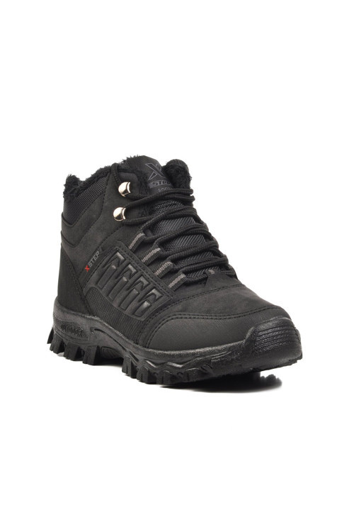 Siyah Bağcıklı Fermuarlı Kaymaz Tabanlı Unisex Outdoor Bot X6 G