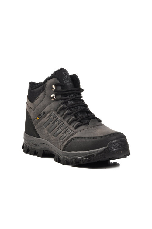 Füme Bağcıklı Fermuarlı Kaymaz Tabanlı Erkek Outdoor Trekking Bot X6 M