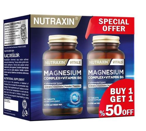 Magnesium Complex Vitamin B6 60 Tablet - 2.si %50 İndirimli