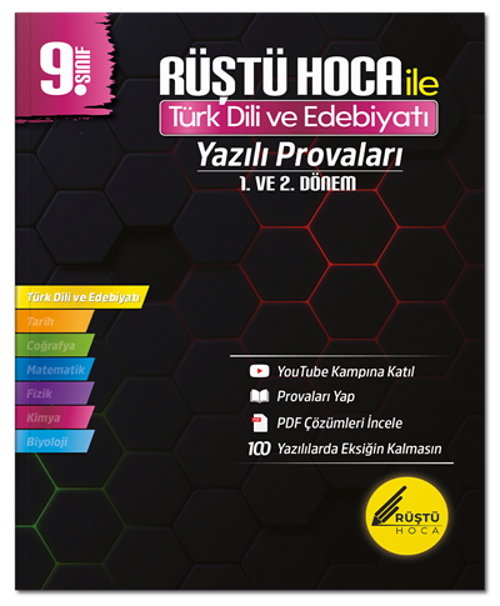 Rüştü Hoca 9. Sınıf Türk Dili ve Edebiyatı Yazılı Provaları 1. ve 2. Dönem - Rüştü Bayındır Rüştü Hoca