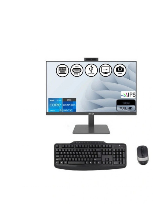 AX24H40W İntel i5 14400 16GB-512GBSSD 23.8" Win11Pro AIO Masaüstü Bilgisayar