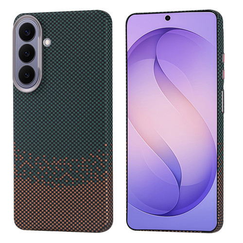Galaxy S26 Plus Kılıf M-safe Şarj Özellikli Karbon Fiber Görünümlü MKST Nekst Kapak - Yeşil