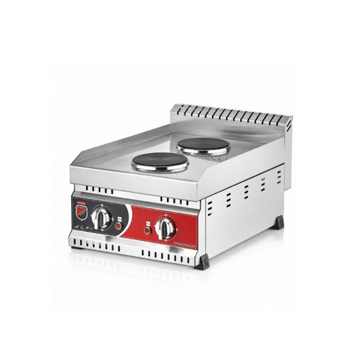Silverinox Elektrikli Set Üstü 2 Gözlü Pleyt Isıtıcı 220V