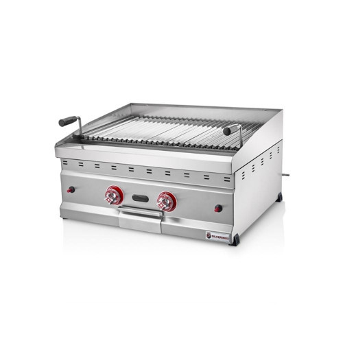 Silverinox Tüplü Set Üstü Amerikan Lavtaşlı Izgara 70 Cm