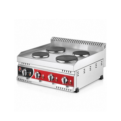 Silverinox Elektrikli Set Üstü 4 Gözlü Pleyt Isıtıcı 220V