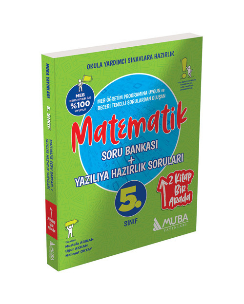 Muba Yayınları 5. Sınıf Matematik Soru Bankası + Yazılıya Hazırlık Soruları 2'Si 1 Arada