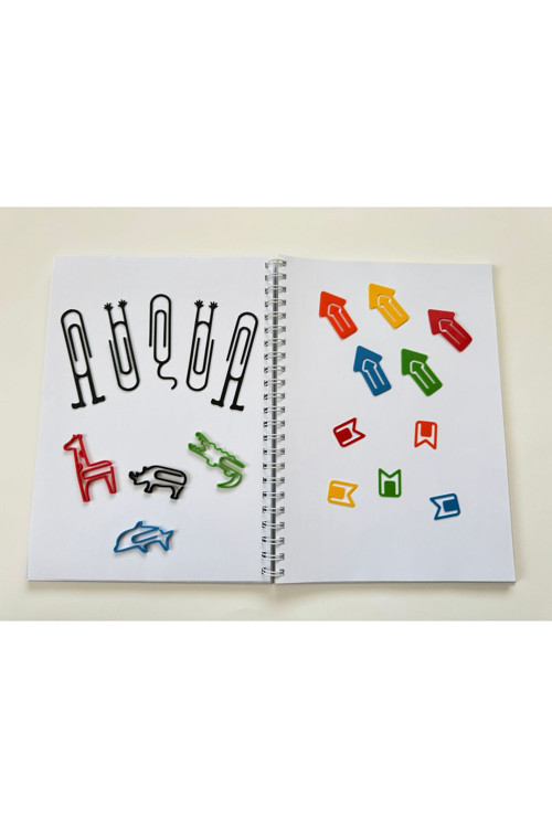 Ders Çalışma Klips Seti 19'Lu Renkli 4 Model Okuma Takip-Renkli Defter Düzenleyiciler