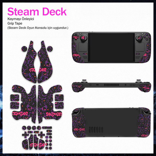 Steam Deck Kaymaz Bant Çıkartma Tape Koruyucu Kavrama Bandı Yükseltme Kiti SD-05