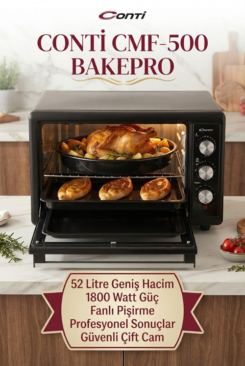 CMF-500 Bakepro 52 Lt Fırın Siyah