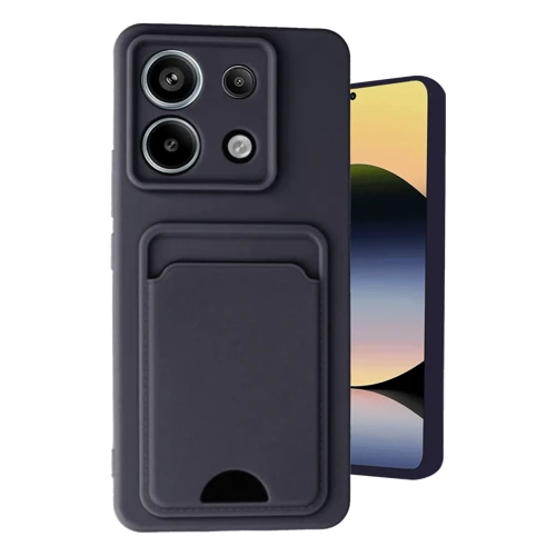 Xiaomi Redmi Note 13 Pro 5G Kılıf Kelvin Kartvizitli Silikon - Siyah
