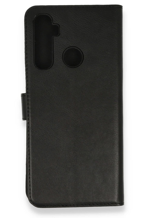 Realme 6i Uyumlu Kılıf Kapaklı Cüzdan Standlı Deri - Siyah