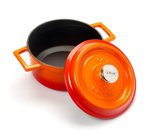 Döküm Yuvarlak Tencere, Trendy, 16cm, Turuncu