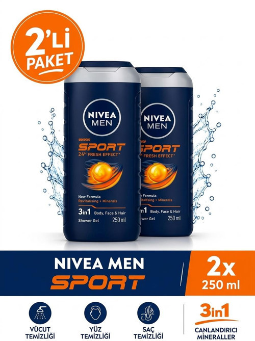 Men Sport Duş Jeli 250 Ml-2 Adet