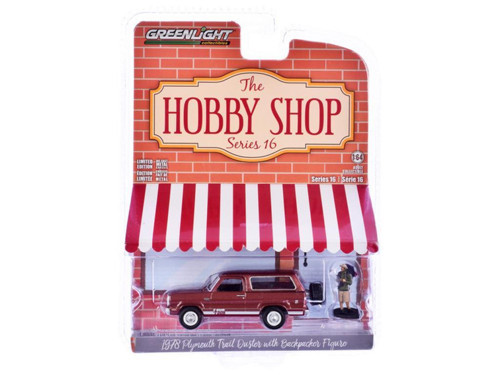 1978 Plymouth Trail Duster with Backpacker Figure "The Hobby Shop" Series 16 1/64 Model Araba