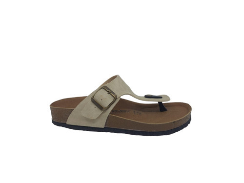 1251 Unisex Krem Parmak Arası Günlük Kullanım Terlik