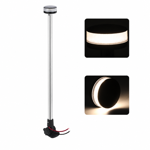 LED Krom Yatarlı Bayrak Direği 12V 60 cm