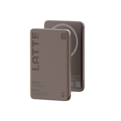 Wi-P085 MagPearl Serisi Ultra İnce Wireless Kablosuz Powerbank 5000mAh 15W Kahverengi