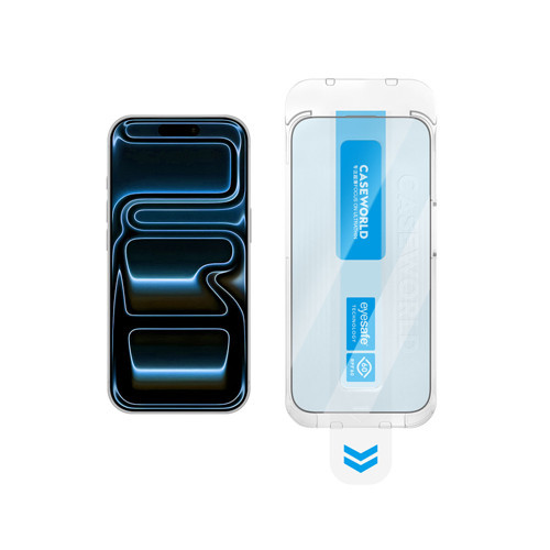 iPhone 18 Pro Applicator 2.5D Eyesafe Teknolojili Safir 0.33mm Cam Ekran Koruyucu Aparatlı Şeffaf