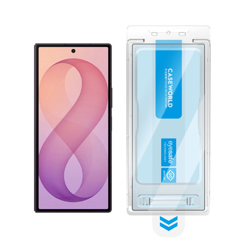 Galaxy Z Fold 8 Ultra Applicator 2.5D Eyesafe Teknolojili Safir 0.33mm Cam Koruyucu Aparatlı Şeffaf
