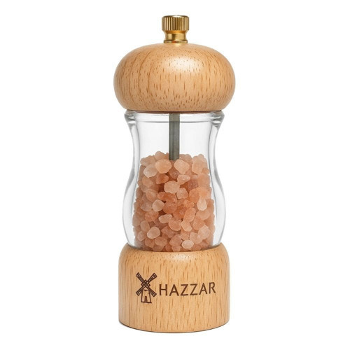 Tuz ve Biber Değirmeni Akrilik Ahşap Seramik Mekanizma 16 cm