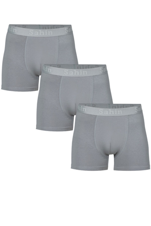 Erkek Gri Modal Boxer 3'lü Paket