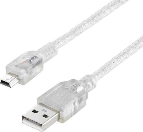 IPOD ŞARJ ALETİ KABLOSU USB 5 PİN GENİŞ 1.5 METRE ŞEFFAF  (SL-UK5) (2818)