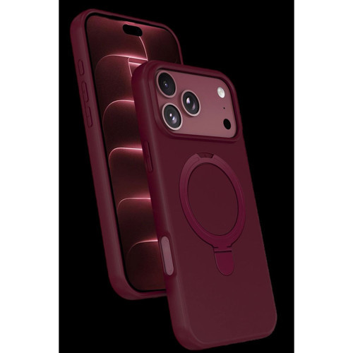 Newface İphone 18 Pro Regal Magsafe Standlı Kapak - Bordo