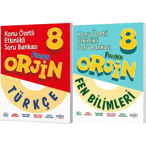 Orjin Okul 2026 8. Sınıf Lgs Türkçe + Fen Bilimleri Konu Özetli Soru Bankası Seti 2 Kitap