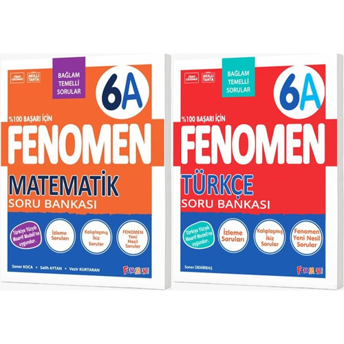Fenomen Okul 2027 6. Sınıf Matematik + Türkçe A Serisi Soru Bankası Seti 2 Kitap Maarif Model