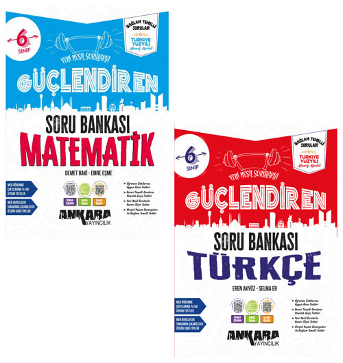 Ankara 2027 6. Sınıf Matematik + Türkçe Güçlendiren Soru Bankası Seti 2 Kitap Maarif Model