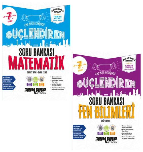 Ankara 2027 7. Sınıf Matematik + Fen Bilimleri Güçlendiren Soru Bankası Seti 2 Kitap Maarif Model