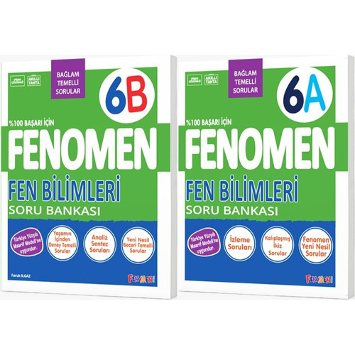 Fenomen Okul 2027 6. Sınıf Fen Bilimleri A + B Serisi Soru Bankası Seti 2 Kitap Maarif Model