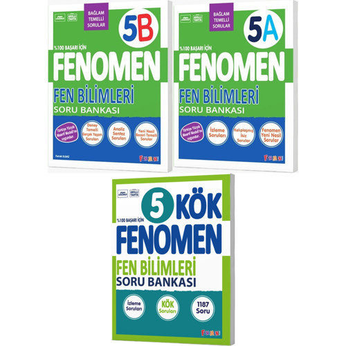 Fenomen Okul 2027 5. Sınıf Fen Bilimleri A + B + Kök Seti 3 Kitap Maarif Model