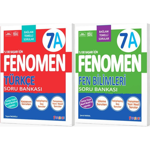 Fenomen Okul 2027 7. Sınıf Türkçe + Fen Bilimleri A Serisi Soru Bankası Seti 2 Kitap Maarif Model