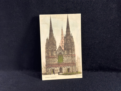 İngiltere Lichfield Cathedral  (kilisesi) Vintage Kartpostal Philco Series 1043