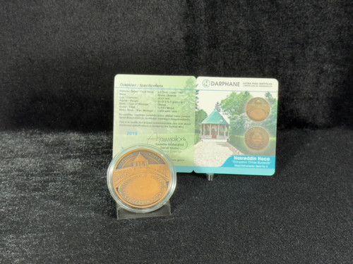 2019 Nasreddin Hoca No. 5 "Dünyanın Ortası Burasıdır" Sertifikalı Bronz Hatıra Parası