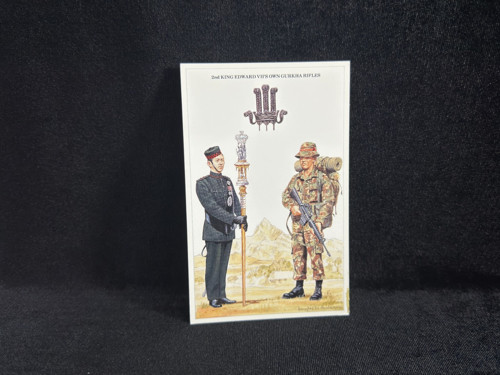 1995 İngiltere Kartpostal Britanya Ordusu 2nd King Edward VII's Own Gurkha Rifles - Regimental Colour Postcard