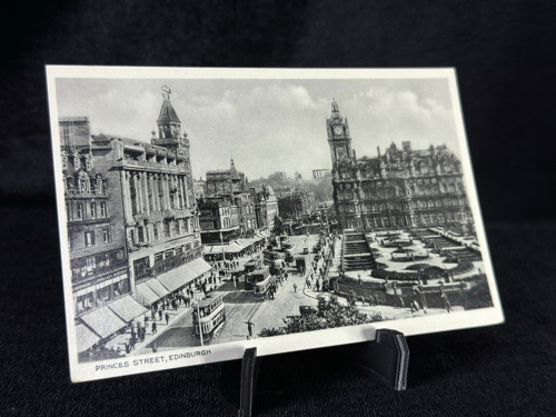 İngiltere Post Card Princes Street Edinburgh 1930-1950'li yıllarından