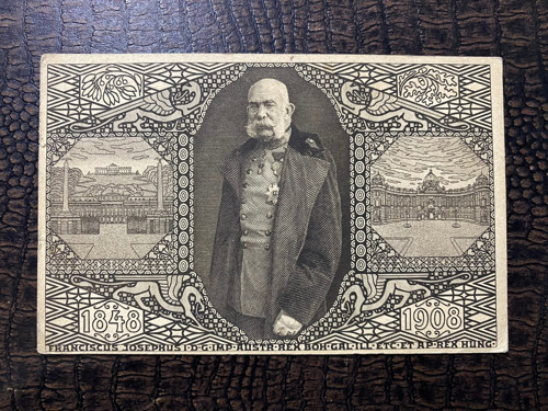 Avusturya İmparatorluğu 1915 tarihli Postakartı Macaristan İmparatoru Frans Joseph (1. Dünya Savaşından Müttefikimiz) Vi
