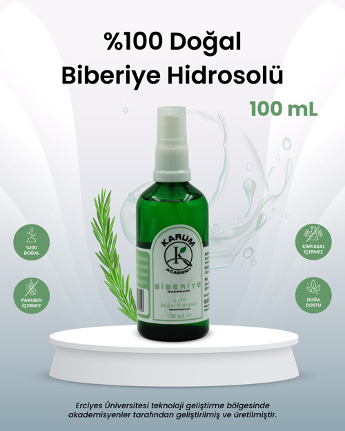 Biberiye Hidrosolü Doğanın Arındırıcı Gücünü Cildinizle,Saçınızla Buluşturun%100 Doğal & Saf 100mL