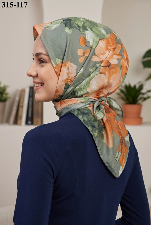 Desenli Soft Pamuk Eşarp 315-117