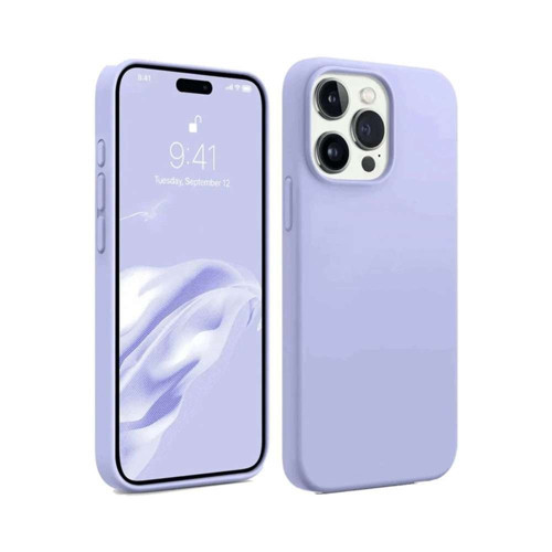 İphone 15 Pro Kılıf First Silikon - Lila