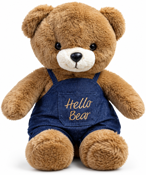 45 cm Peluş Ayıcık Hello Bear – Sevimli Yumuşak Oyuncak Ayı