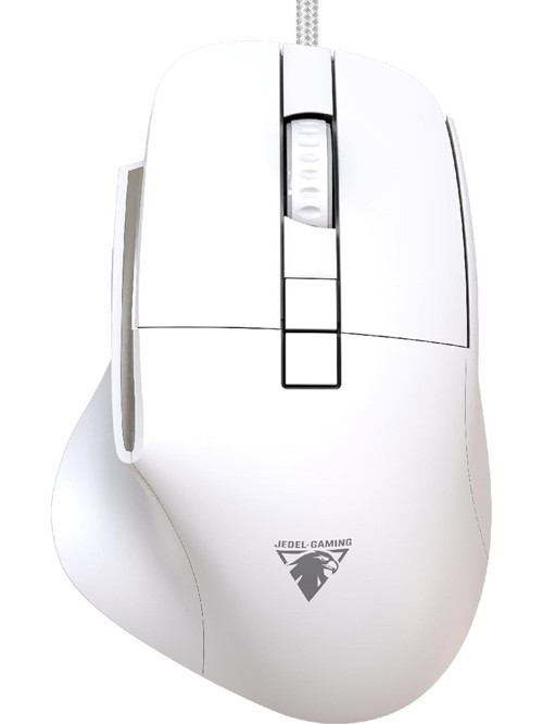 jedel CP102 Optik Sensör 3600 Dpı 7 Düğmeli Örgülü Kablolu Gaming Mouse Siyah/beyaz