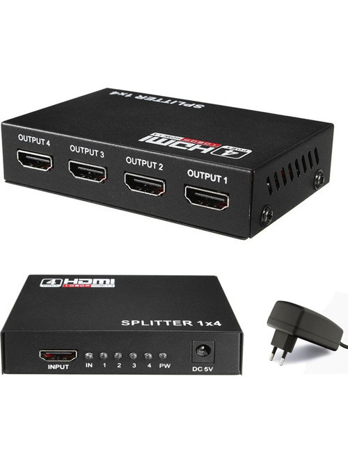 GABBLE HDMI SPLITTER 1X4 1080P 3D VER 1.4 (GAB-HS04)