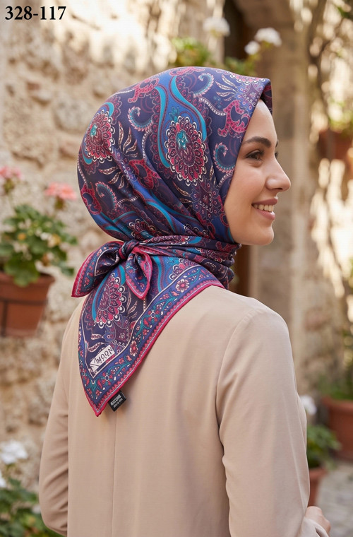 Soft Pamuk Eşarp (Lacivert) 328-117